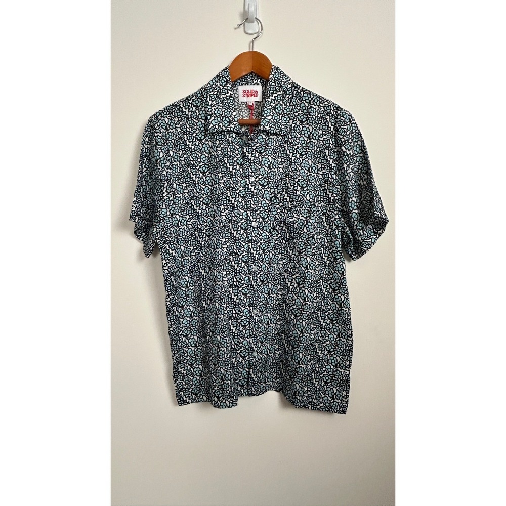 Solid & Striped Mens The Cabana Short Sleeve Linen Floral Shirt Size S NWT